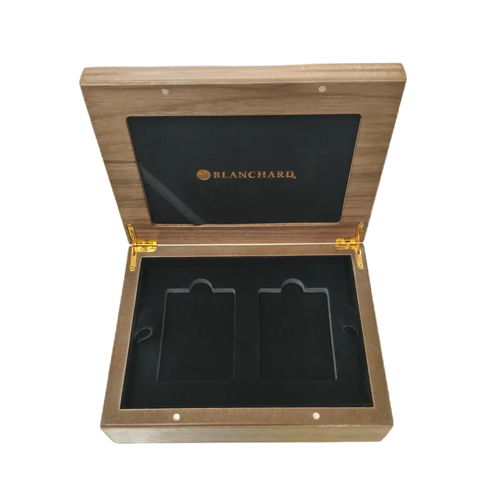 Wooden Coin Display Case for 3 Certified Graded Coin Slabs